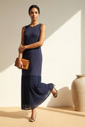 Long Line Lounge Dress - Deep Blue