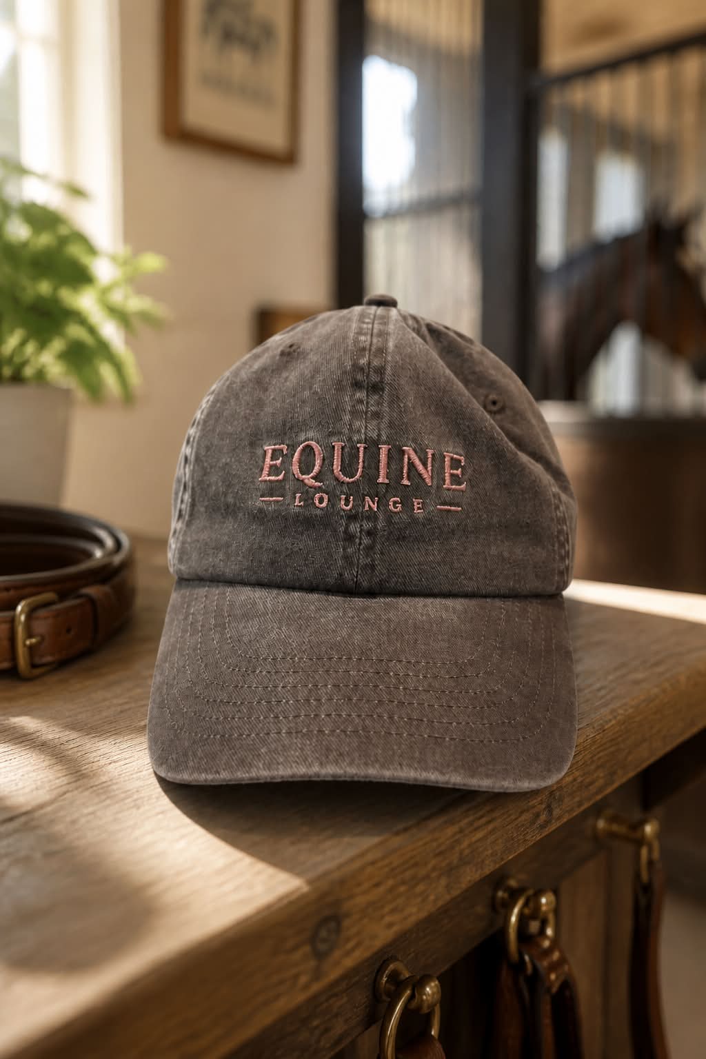 Equine Lounge Signature Cap - Vintage Brown